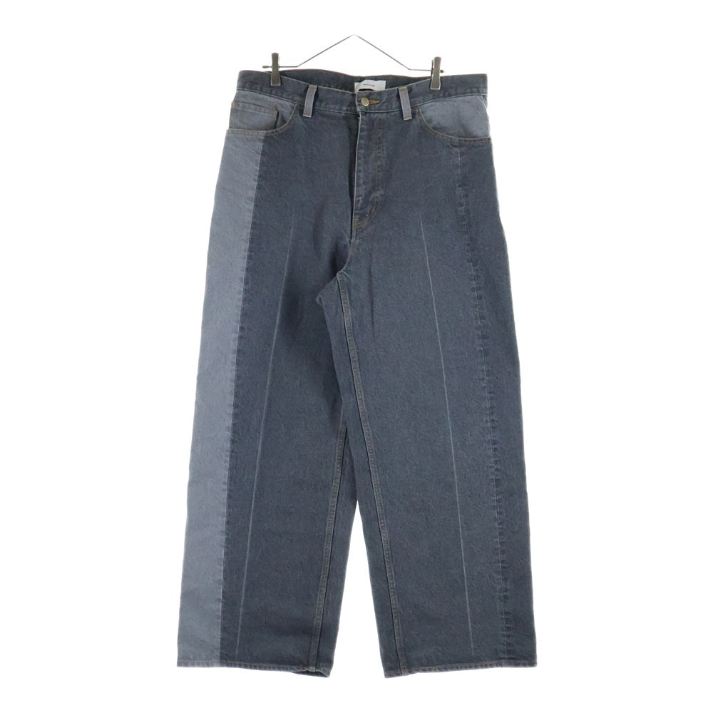 FACETASM(ファセッタズム) PATCHWORK DENIM PANTS パッチワーク デニム パンツ ジップフライ グレー