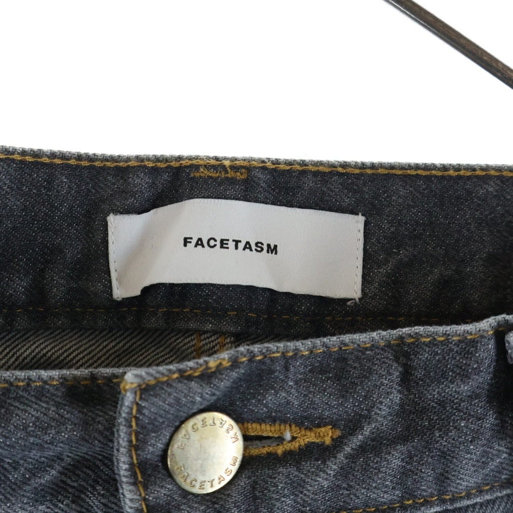 FACETASM(ファセッタズム) PATCHWORK DENIM PANTS パッチワーク デニム パンツ ジップフライ グレー