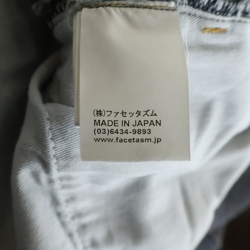 FACETASM(ファセッタズム) PATCHWORK DENIM PANTS パッチワーク デニム パンツ ジップフライ グレー