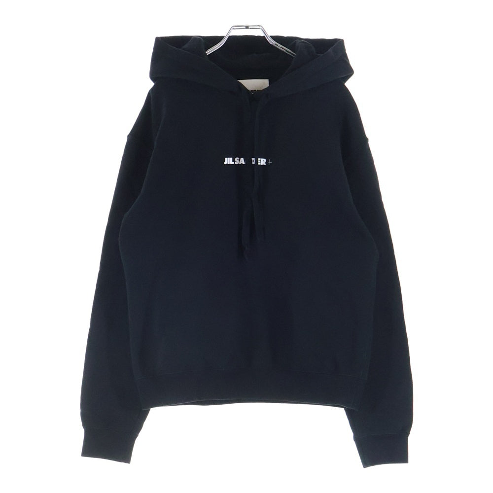 JIL SANDER(ジルサンダー) 25SS ロゴプリント スウェットプルオーバーパーカー J47GU0129 ブラック
