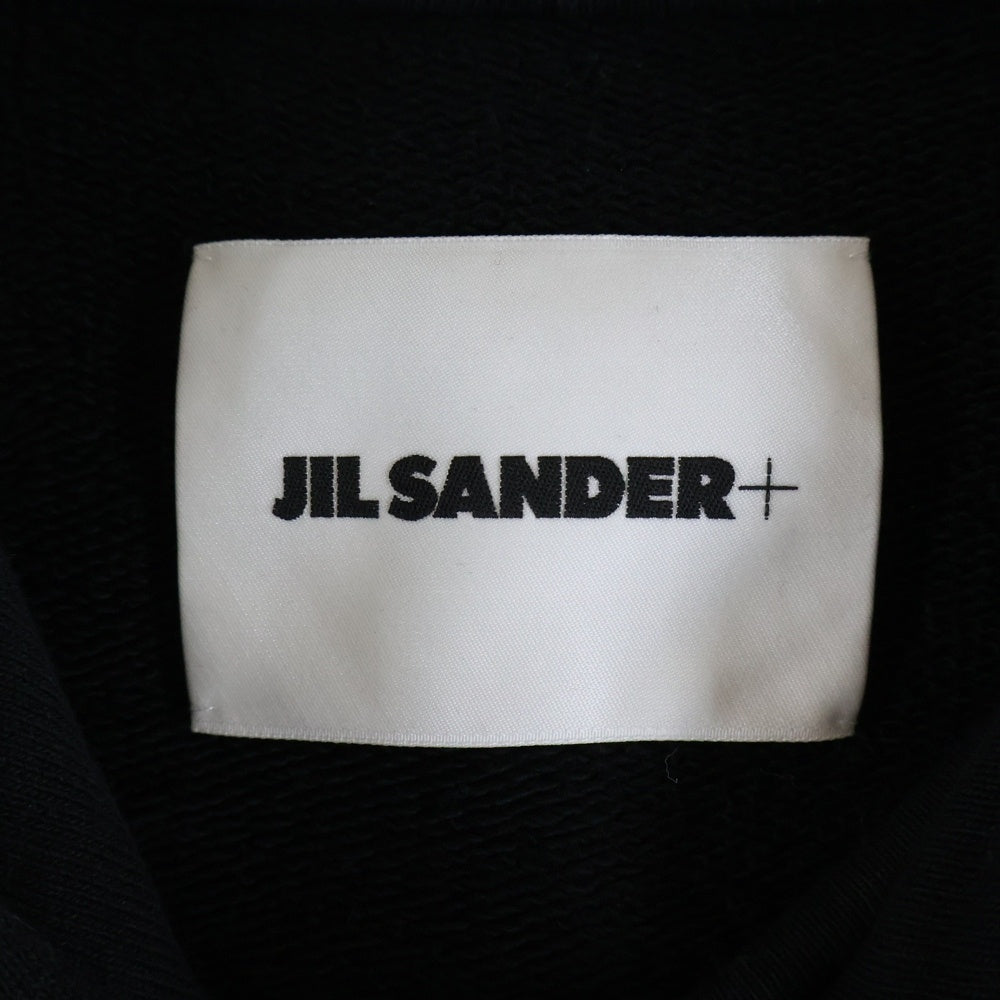 JIL SANDER(ジルサンダー) 25SS ロゴプリント スウェットプルオーバーパーカー J47GU0129 ブラック