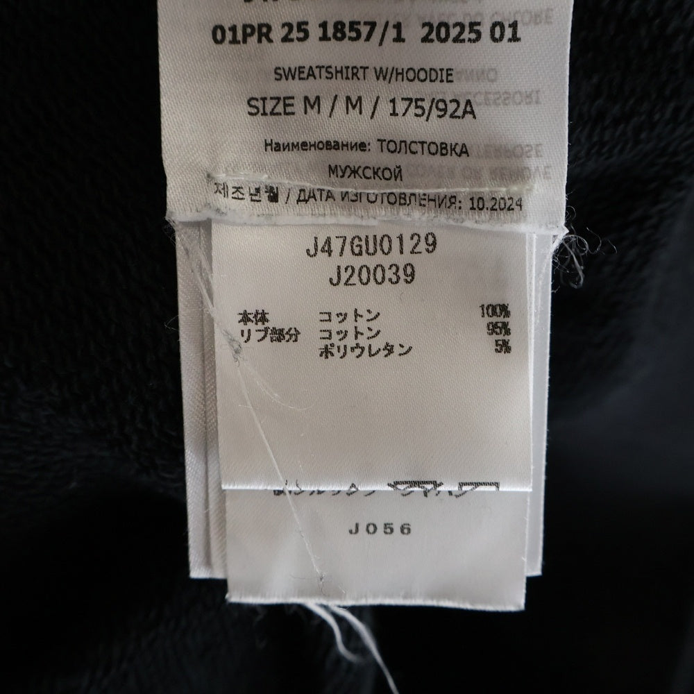 JIL SANDER(ジルサンダー) 25SS ロゴプリント スウェットプルオーバーパーカー J47GU0129 ブラック