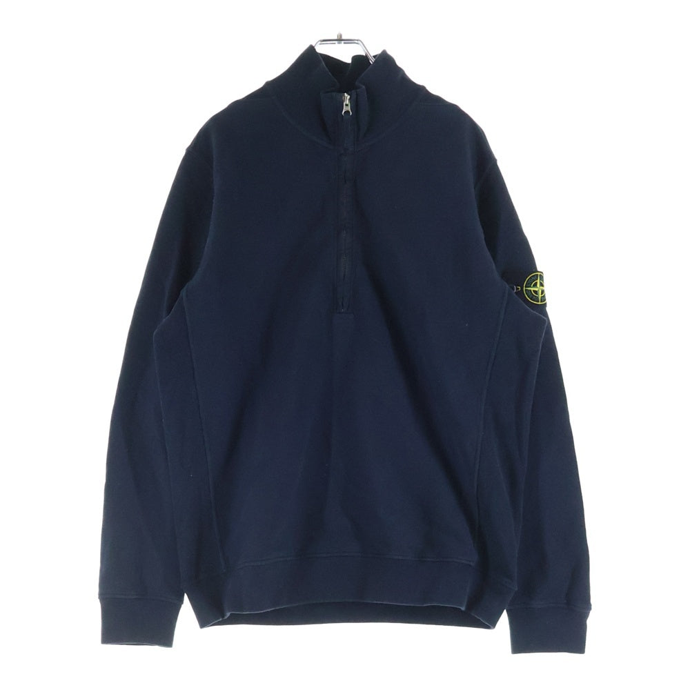 STONE ISLAND(ストーンアイランド) 24AW Half Zip Sweatshirt 811563420 ハーフジップスウェットトレーナー ブラック
