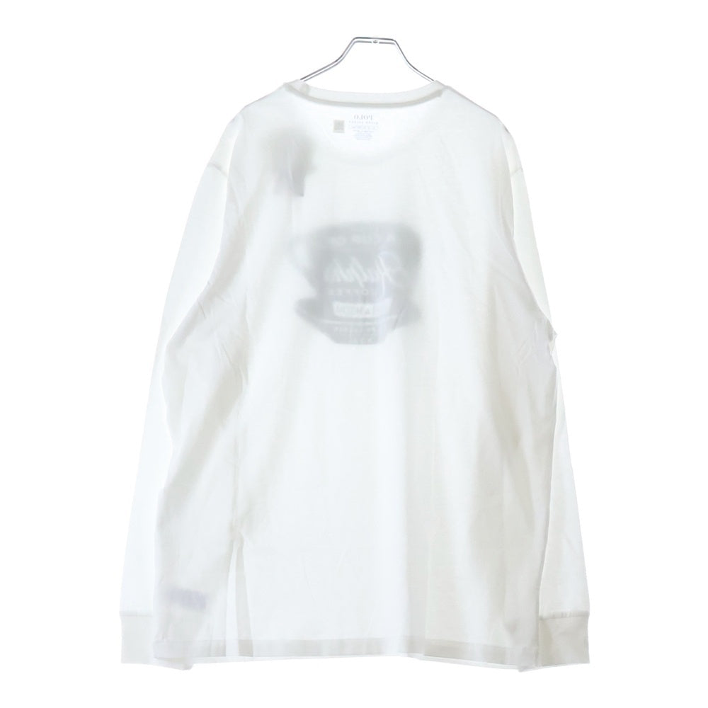 POLO RALPH LAUREN(ポロラルフローレン) COFFEE CUP Tee フロントデザイン コーヒーカップ 長袖Tシャツ カットソー ホワイト