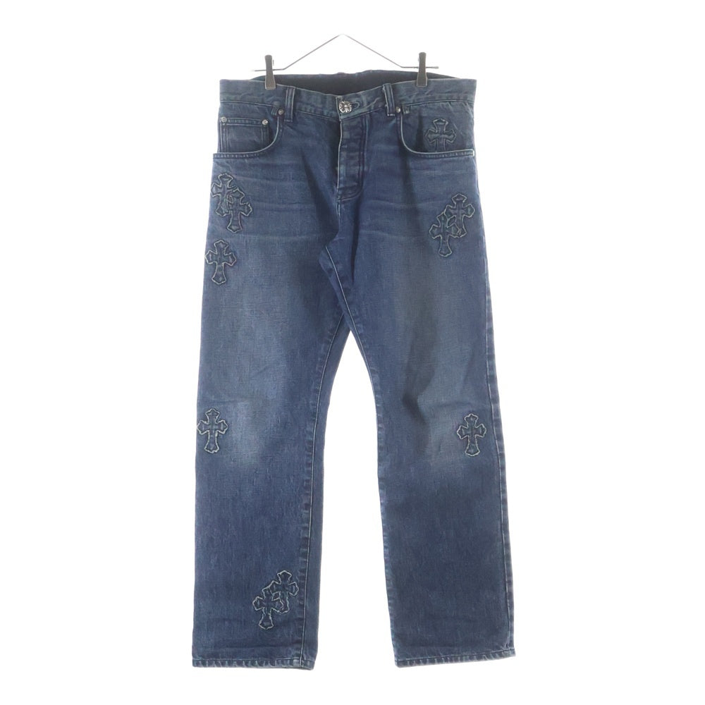 CHROME HEARTS(クロムハーツ) JEAN STRTLG FBRC デニムクロスパッチ デニムパンツ インディゴ