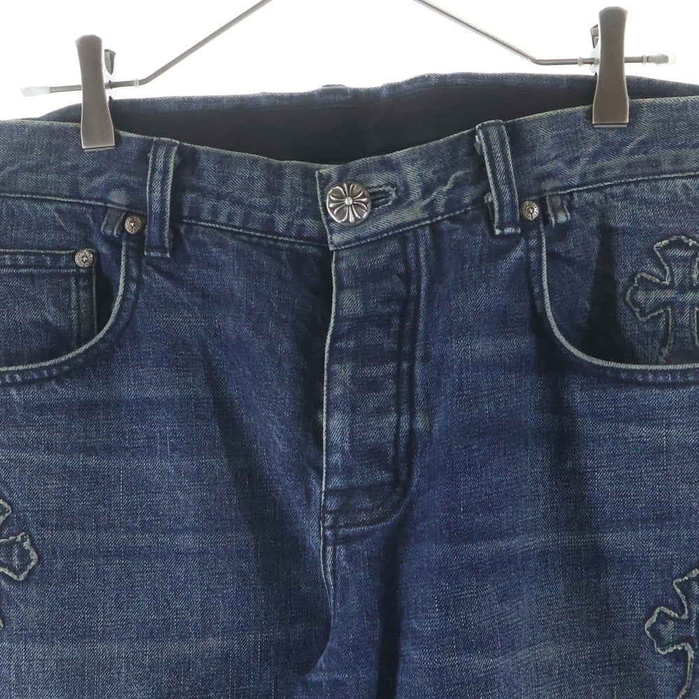 CHROME HEARTS(クロムハーツ) JEAN STRTLG FBRC デニムクロスパッチ デニムパンツ インディゴ