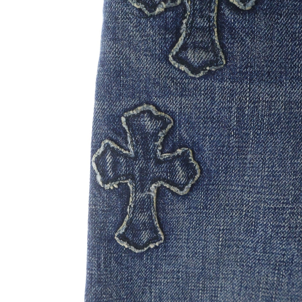CHROME HEARTS(クロムハーツ) JEAN STRTLG FBRC デニムクロスパッチ デニムパンツ インディゴ