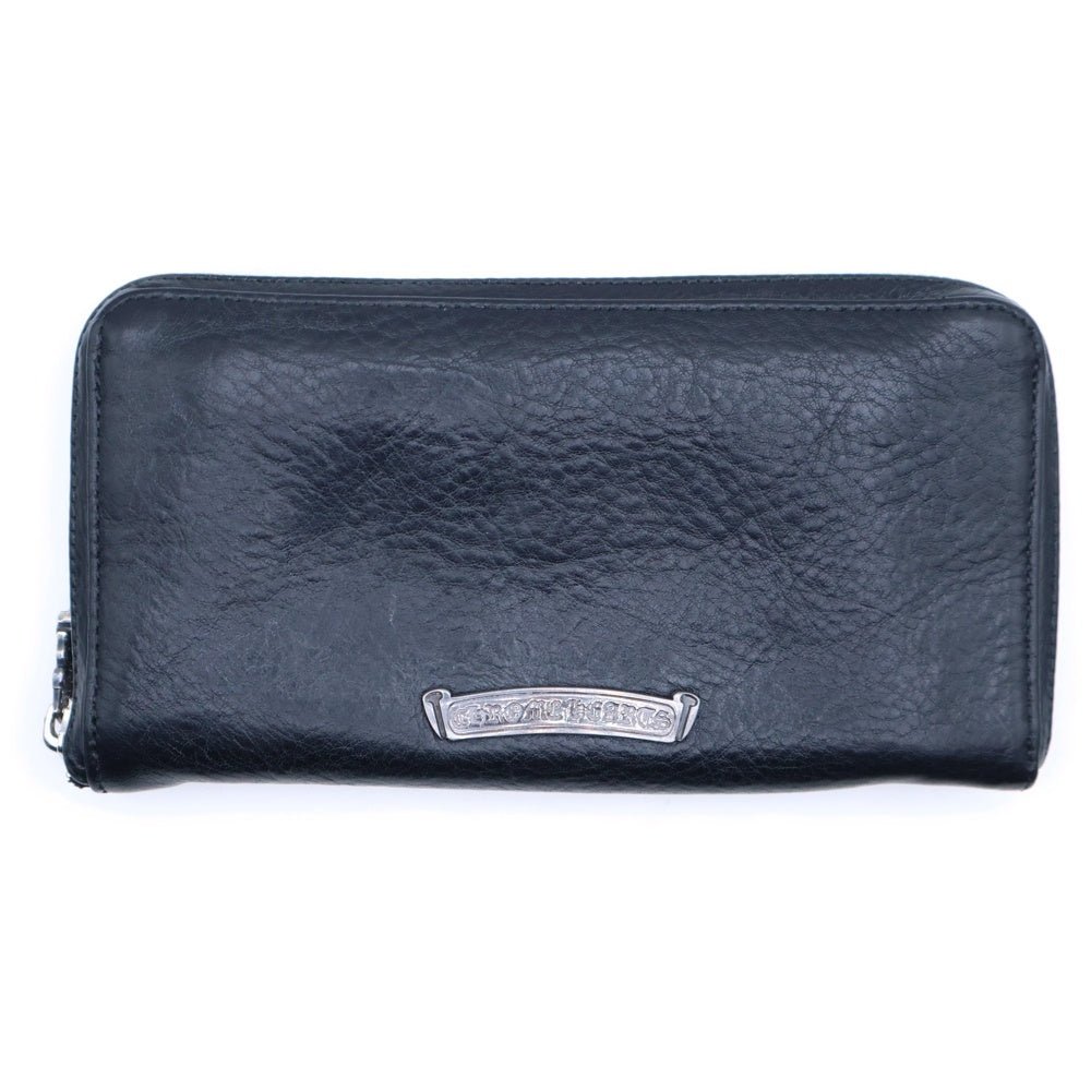 CHROME HEARTS(クロムハーツ) REC F ZIP フィリグリープラス ラウンドジップ長財布 ウォレット ブラック レザー
