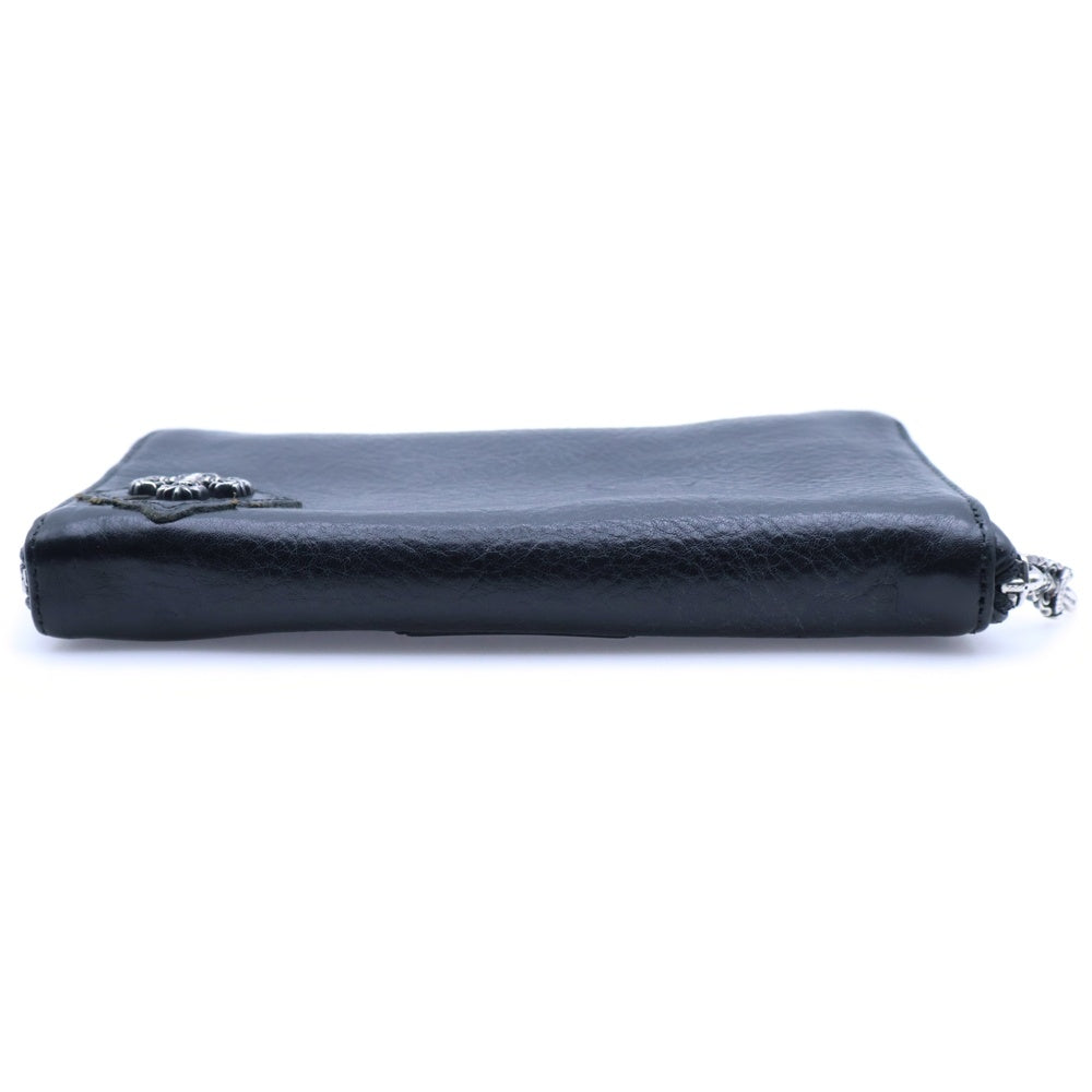 CHROME HEARTS(クロムハーツ) REC F ZIP フィリグリープラス ラウンドジップ長財布 ウォレット ブラック レザー