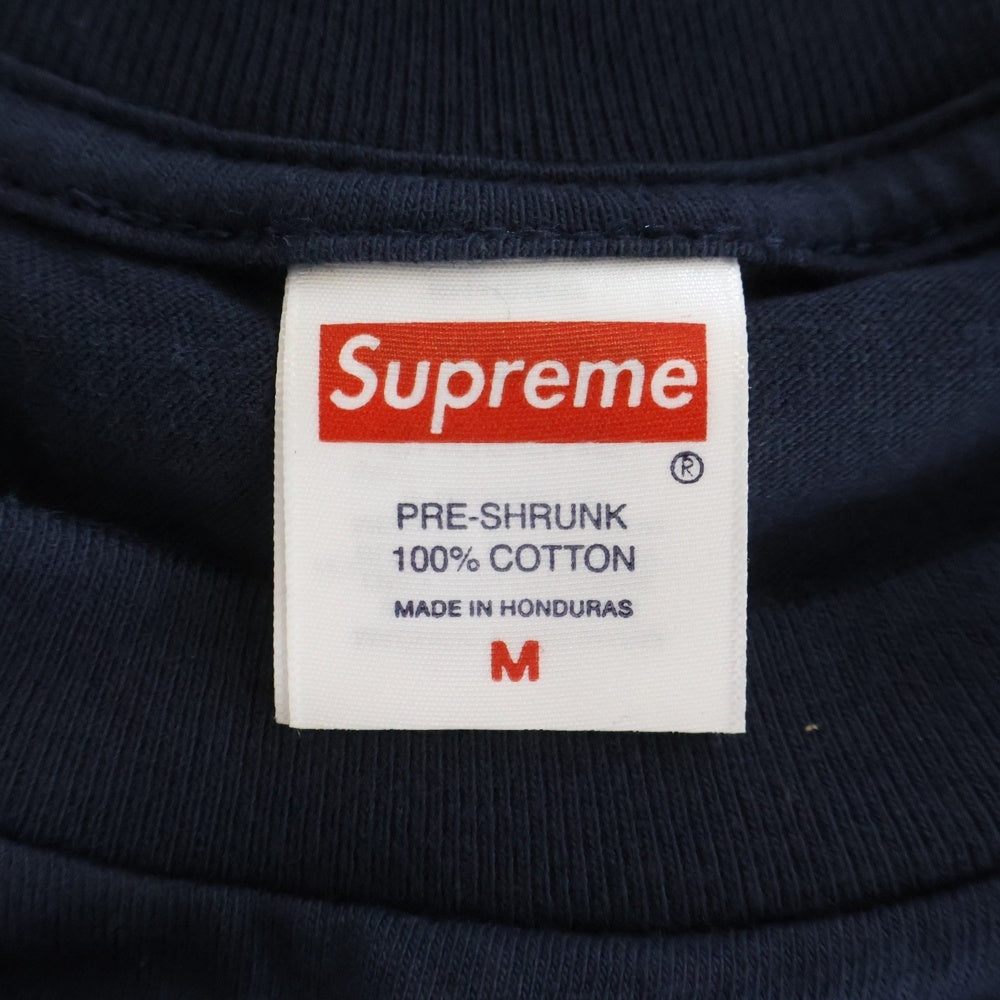 SUPREME(シュプリーム) 26SS Arabic Box Logo Tee アラビア ボックス ロゴ プリント 半袖Tシャツ カットソー ネイビー