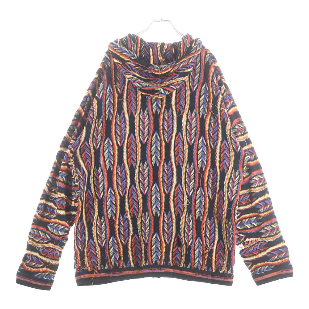 COOGI(クージー) 3D DESIGN KNIT SWEATER ジップアップ ニット フーディー マルチ