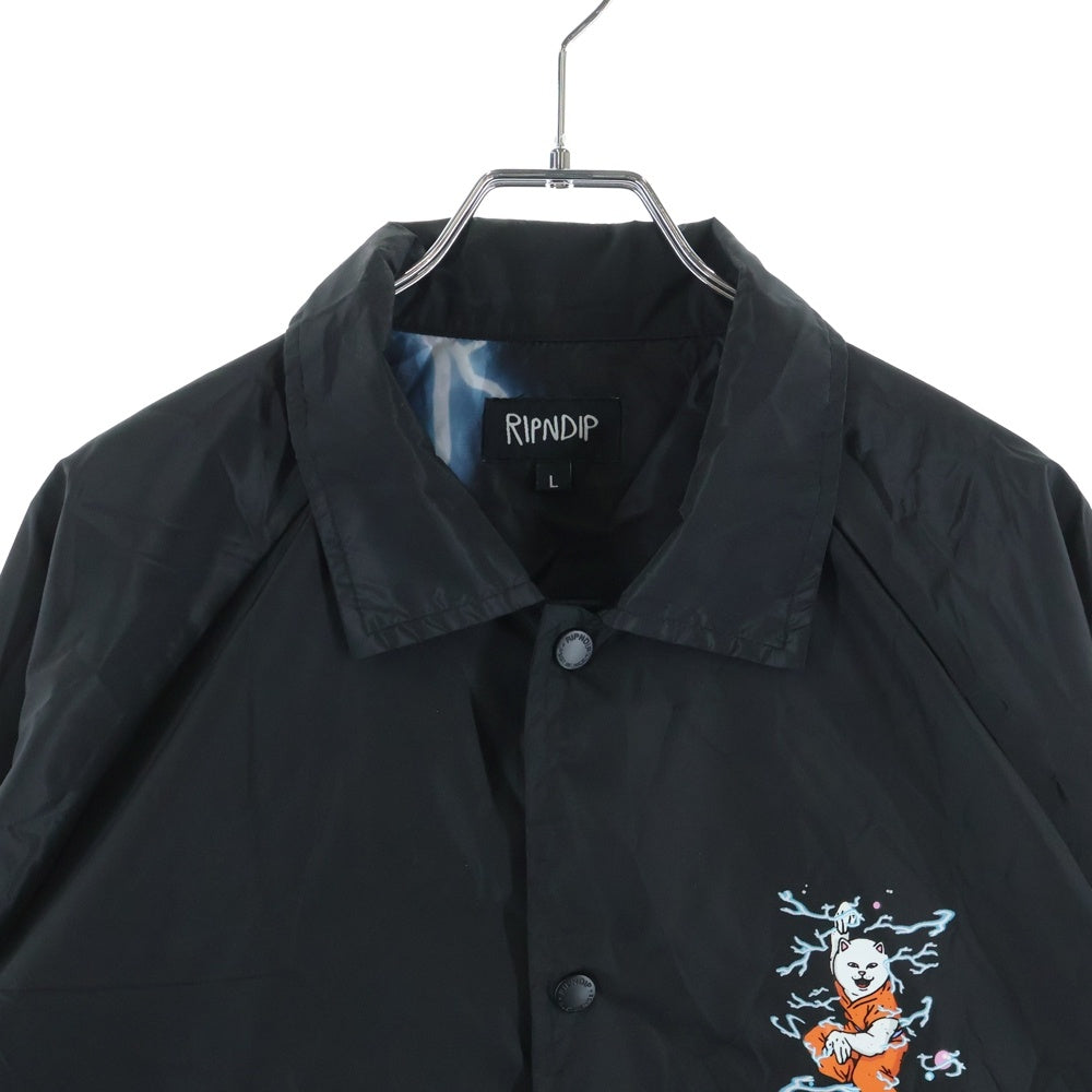 RIPN DIP(リップンディプ) Super Sanerm Coaches Jacket ナイロン コーチジャケット ブラック