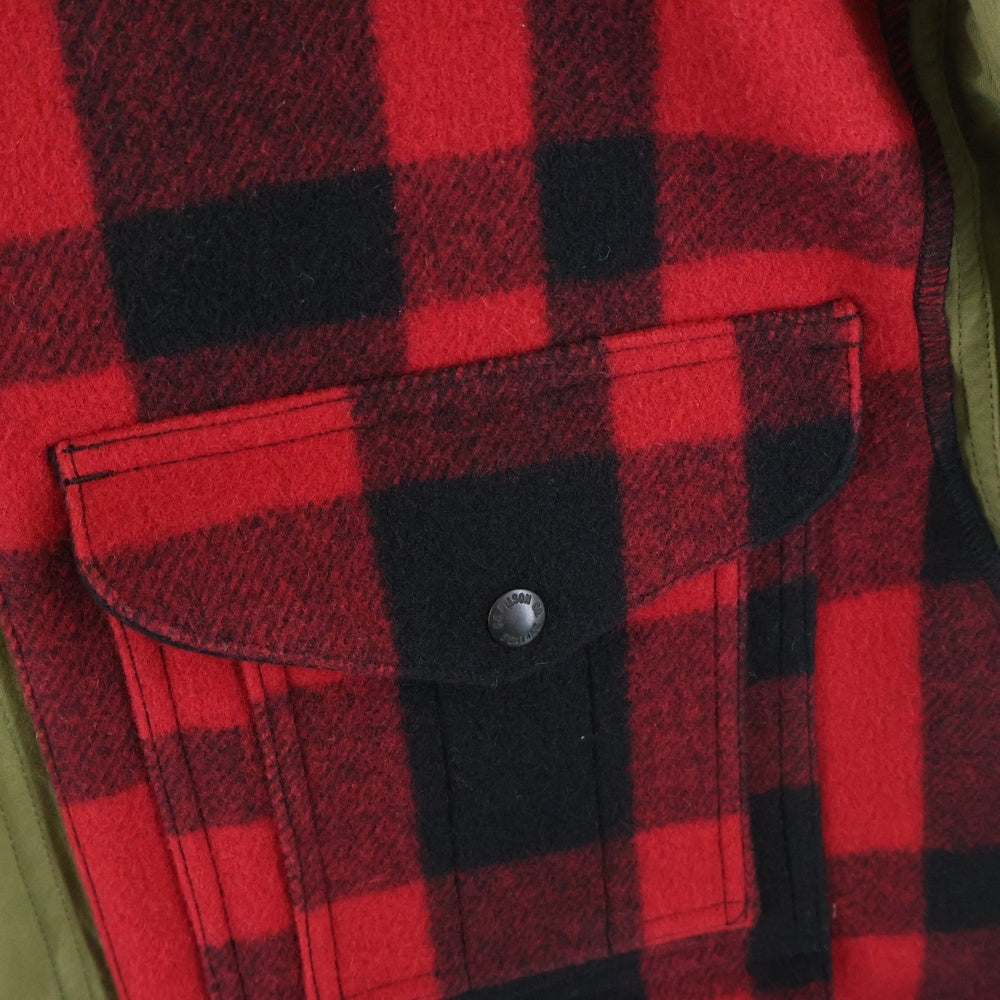 COMME des GARCONS JUNYA WATANABE MAN(コムデギャルソンジュンヤワタナベマン) 25AW ×FILSON フィルソン チェック柄 パーカー ミリタリーコート WP-C016 レッド/グリーン