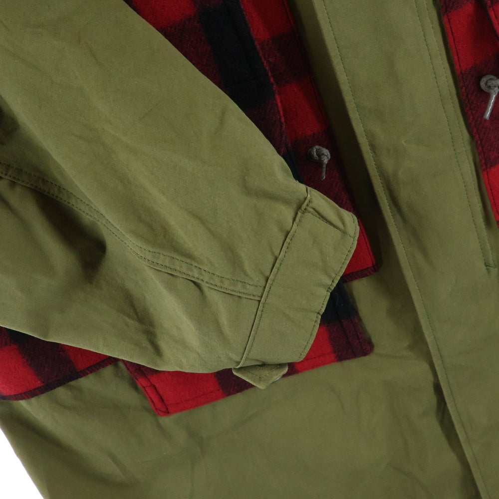 COMME des GARCONS JUNYA WATANABE MAN(コムデギャルソンジュンヤワタナベマン) 25AW ×FILSON フィルソン チェック柄 パーカー ミリタリーコート WP-C016 レッド/グリーン