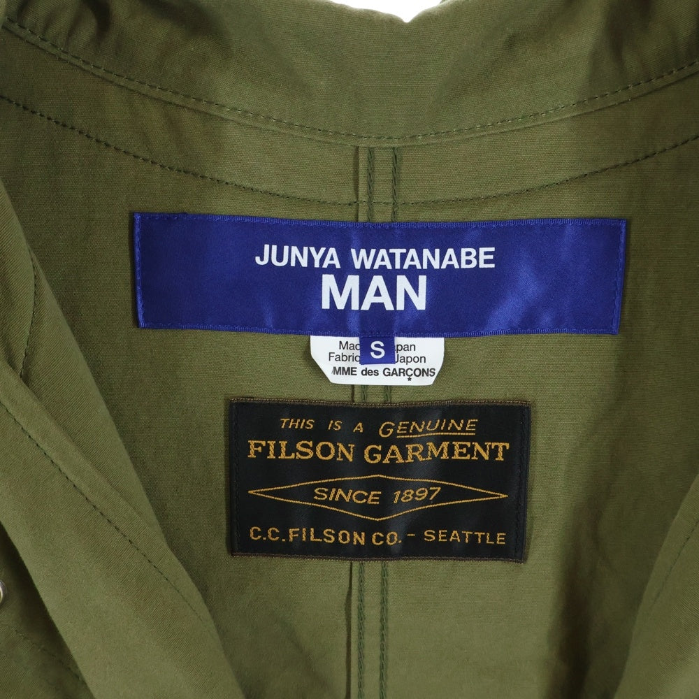 COMME des GARCONS JUNYA WATANABE MAN(コムデギャルソンジュンヤワタナベマン) 25AW ×FILSON フィルソン チェック柄 パーカー ミリタリーコート WP-C016 レッド/グリーン
