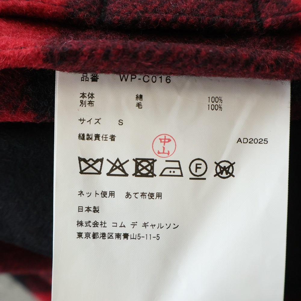 COMME des GARCONS JUNYA WATANABE MAN(コムデギャルソンジュンヤワタナベマン) 25AW ×FILSON フィルソン チェック柄 パーカー ミリタリーコート WP-C016 レッド/グリーン