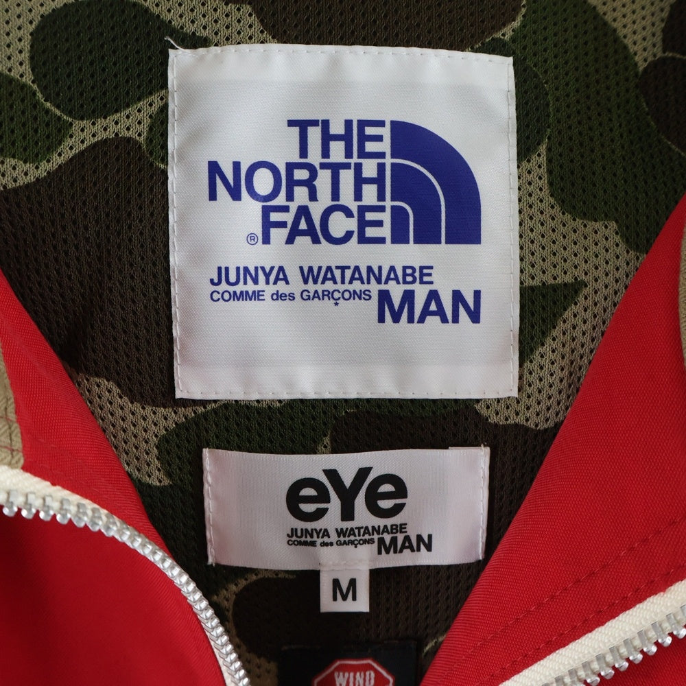 COMME des GARCONS(コムデギャルソン) ×THE NORTH FACE ノースフェイス 切り返し マウンテンパーカー ナイロン WP-J905 レッド