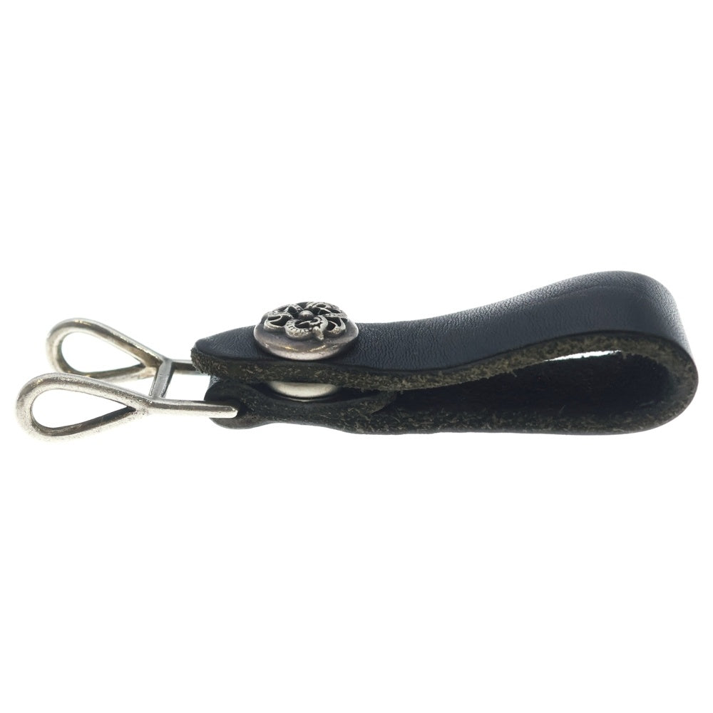 CHROME HEARTS(クロムハーツ) BELT LOOP ケルティックボールボタン レザーベルトループ ブラック