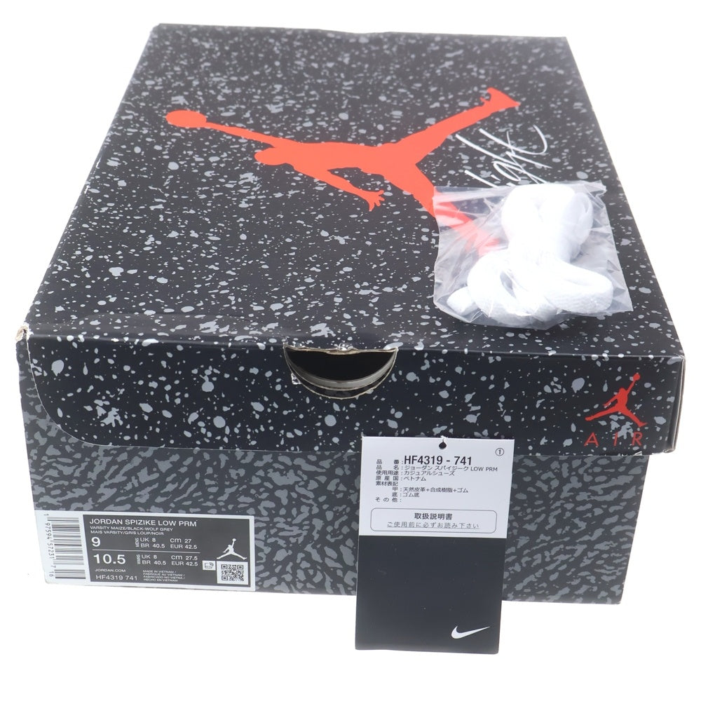 NIKE(ナイキ) Jordan Spizike Low PRM Varsity Maize ジョーダン スパイジーク ロー プレミアム バーシティメイズ ローカットスニーカー US9/27.0cm イエロー HF4319-741