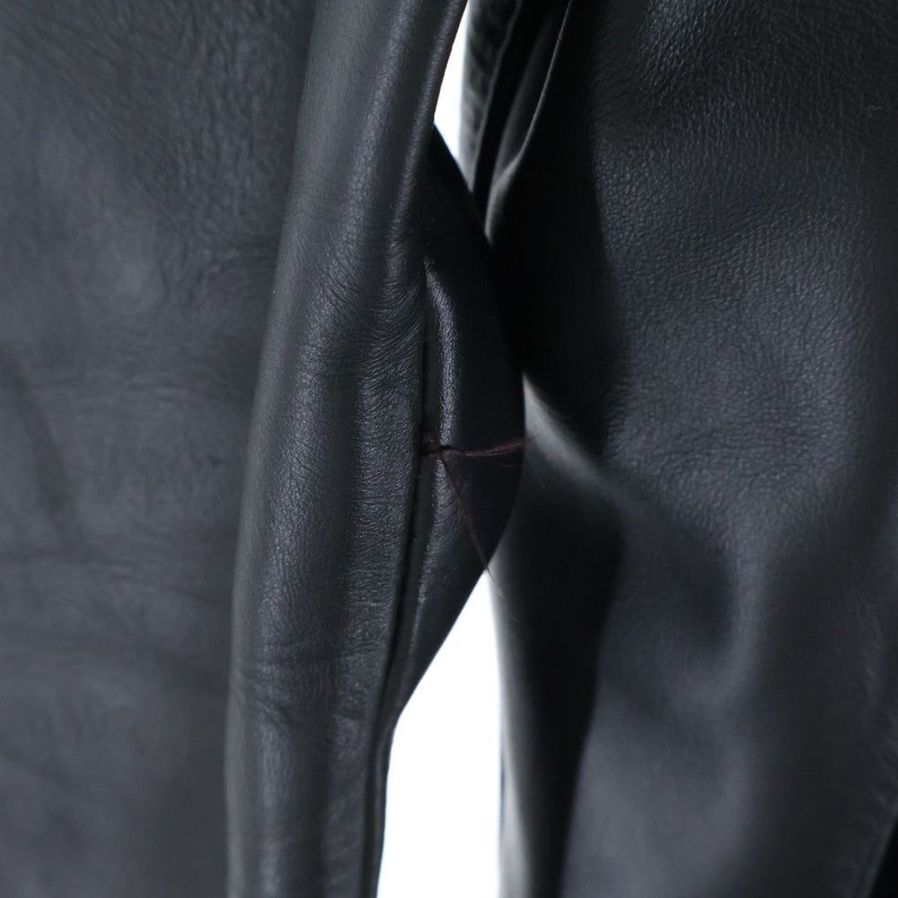 Lewis Leathers(ルイスレザー) AVIAKIT ドミネーター タイトフィット ホースハイド レザージャケット 裏地千鳥柄 ブラック