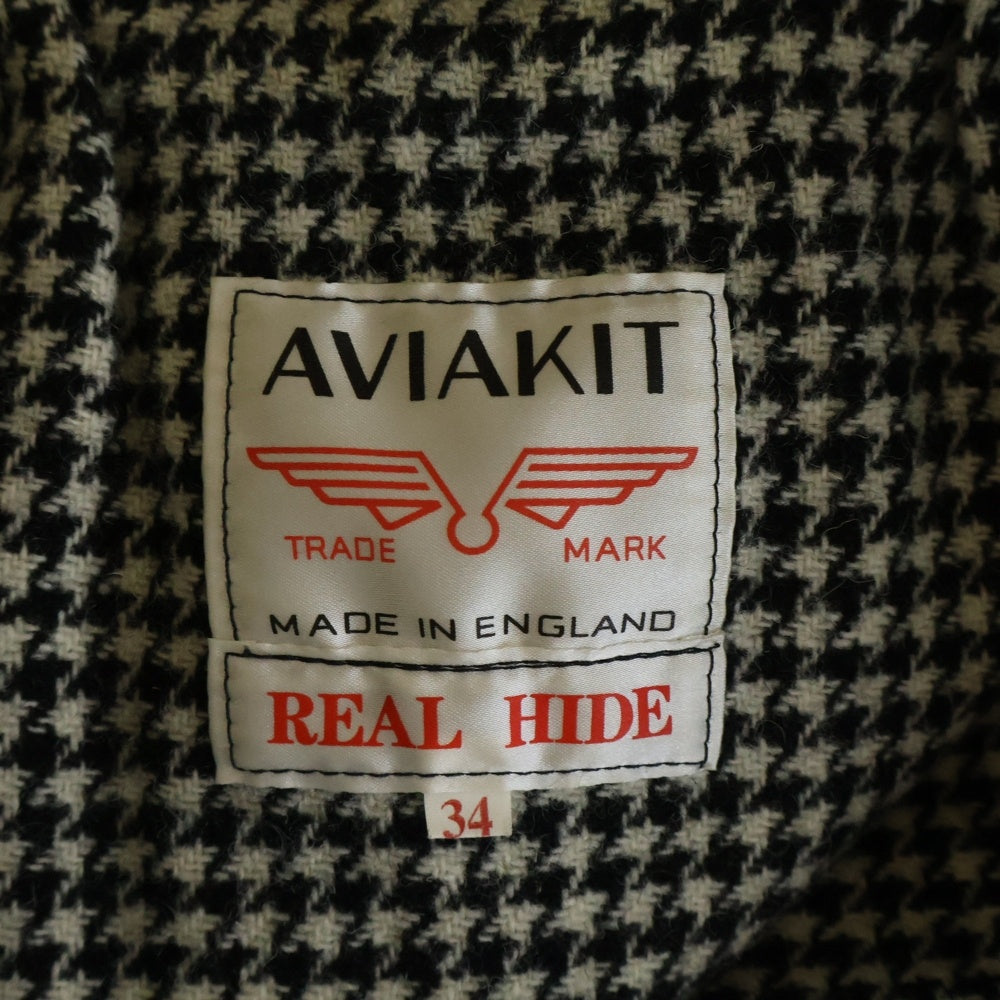 Lewis Leathers(ルイスレザー) AVIAKIT ドミネーター タイトフィット ホースハイド レザージャケット 裏地千鳥柄 ブラック