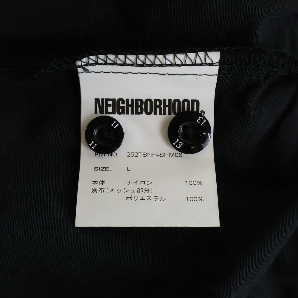 NEIGHBORHOOD(ネイバーフッド) 25SS VENTILATION FIELD SHIRT ベンチレーションフィールド シャツ ナイロンシャツ ブラック
