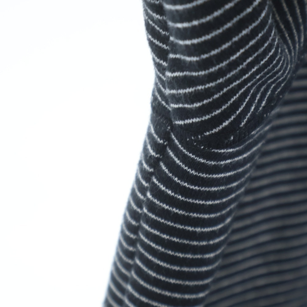 The Ennoy Professional(エンノイプロフェッショナル) 24AW BORDER CREW AW24BRENCT01NTL ボーダー クルーネック スウェットシャツ トレーナー ブラック/ホワイト