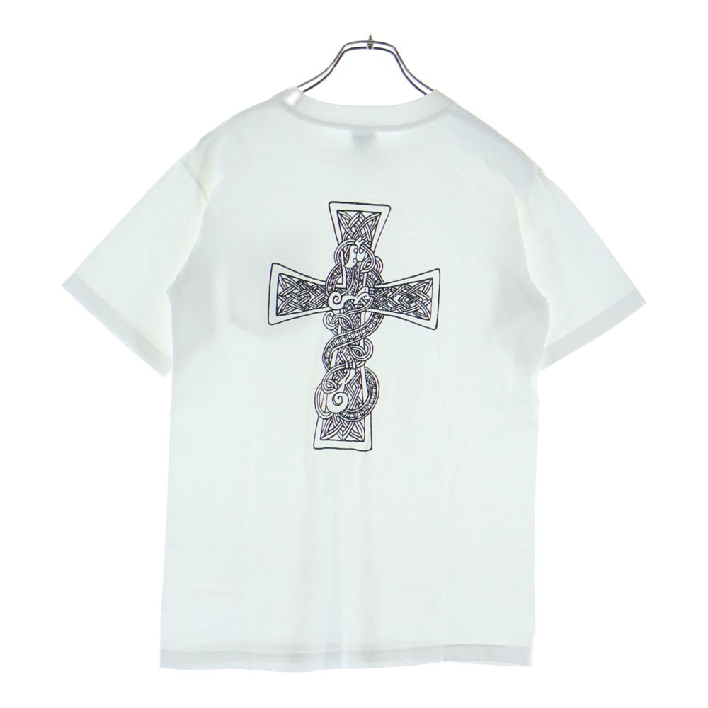 CHROME HEARTS(クロムハーツ) OLD オールド ケルティッククロス バックプリント 胸ポケット 半袖 Tシャツ ホワイト
