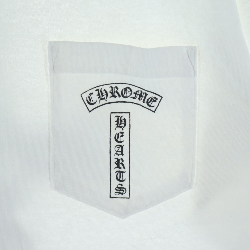 CHROME HEARTS(クロムハーツ) OLD オールド ケルティッククロス バックプリント 胸ポケット 半袖 Tシャツ ホワイト