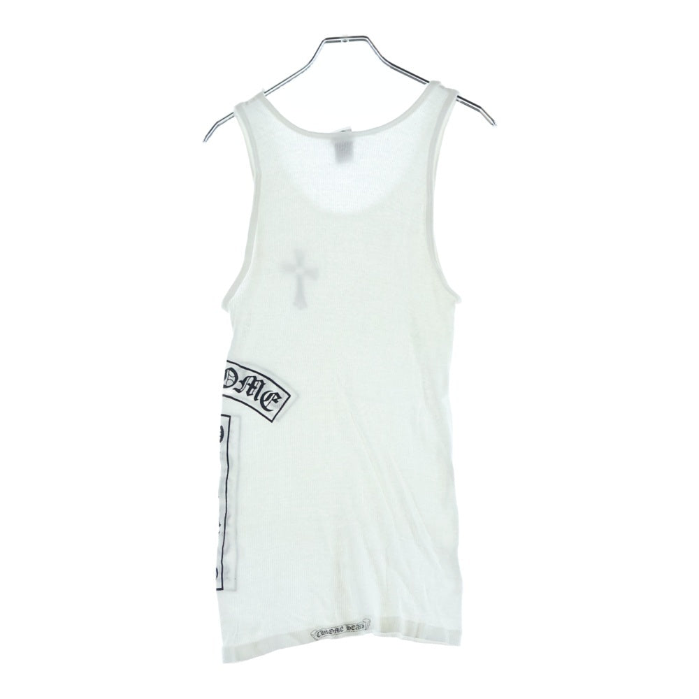 CHROME HEARTS(クロムハーツ) OLD FUCK YOU T BAR TANK TOP ファックユー Tバー CHクロス タンクトップ ノースリーブ ホワイト