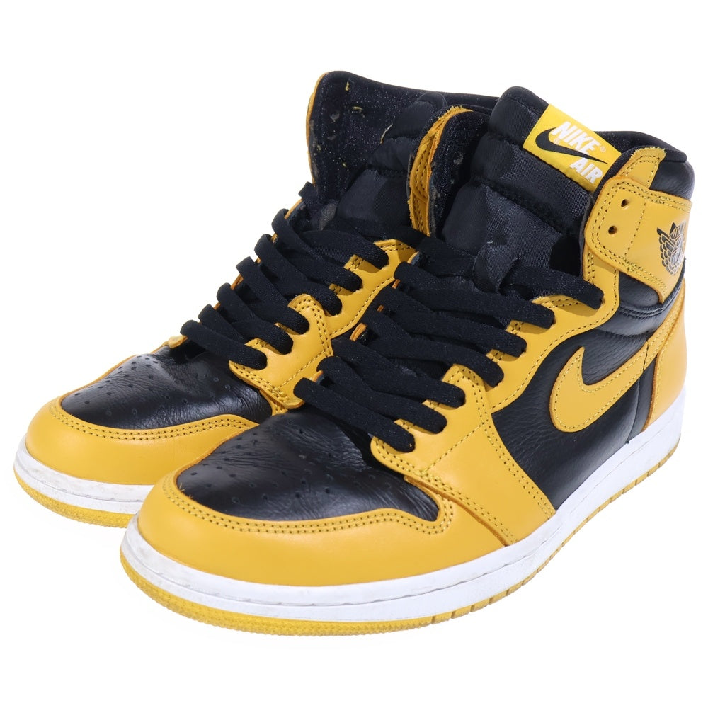 NIKE(ナイキ) AIR JORDAN1 RETRO HIGH OG POLLEN エアジョーダン 1 レトロ パラン ハイカットスニーカー ブラック/イエロー US10/28.0cm 555088-701