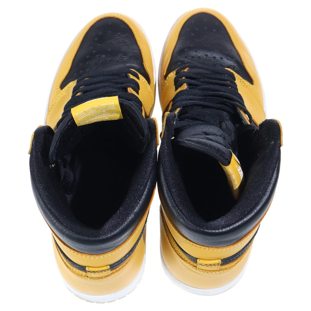 NIKE(ナイキ) AIR JORDAN1 RETRO HIGH OG POLLEN エアジョーダン 1 レトロ パラン ハイカットスニーカー ブラック/イエロー US10/28.0cm 555088-701
