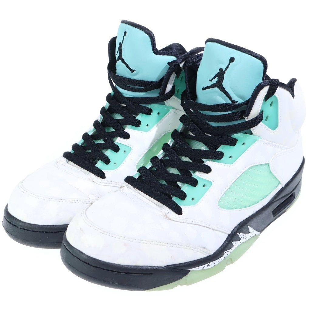 NIKE(ナイキ) AIR JORDAN 5 RETRO SNGL DY エアジョーダン5 レトロ ハイカットスニーカー ホワイト/ターコイズブルー CN2932-100 US10/28.0cm
