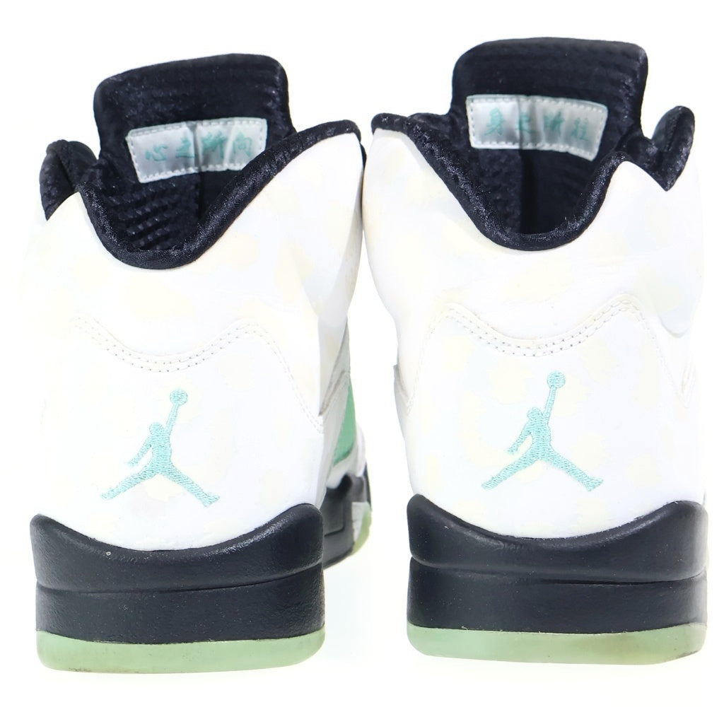 NIKE(ナイキ) AIR JORDAN 5 RETRO SNGL DY エアジョーダン5 レトロ ハイカットスニーカー ホワイト/ターコイズブルー CN2932-100 US10/28.0cm