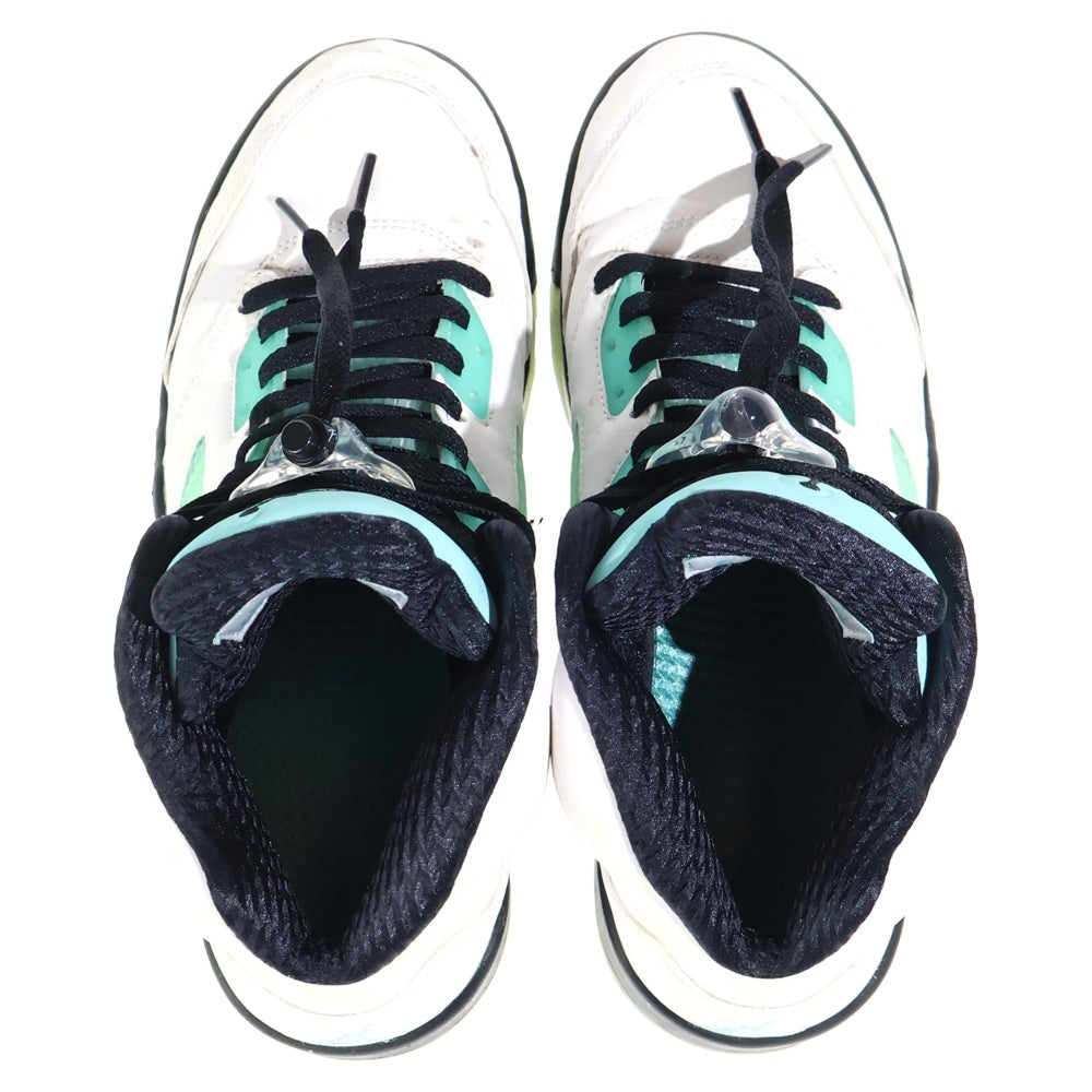 NIKE(ナイキ) AIR JORDAN 5 RETRO SNGL DY エアジョーダン5 レトロ ハイカットスニーカー ホワイト/ターコイズブルー CN2932-100 US10/28.0cm