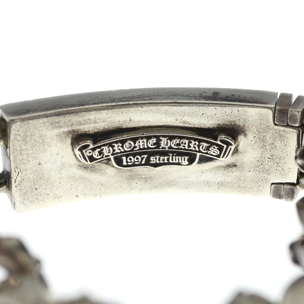 CHROME HEARTS(クロムハーツ) ID FLORAL CRS フローラルクロスIDファンシーリンク ブレスレット 13LINK シルバー BCA166