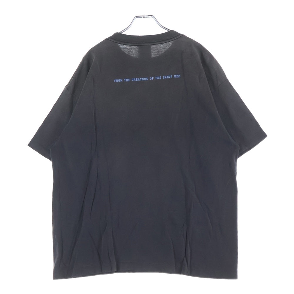 SAINT MICHAEL(セントマイケル) MATRIX ヴィンテージ加工 マトリックス ムービー半袖Tシャツ カットソー SM-HR1-0000-C41 ブラック