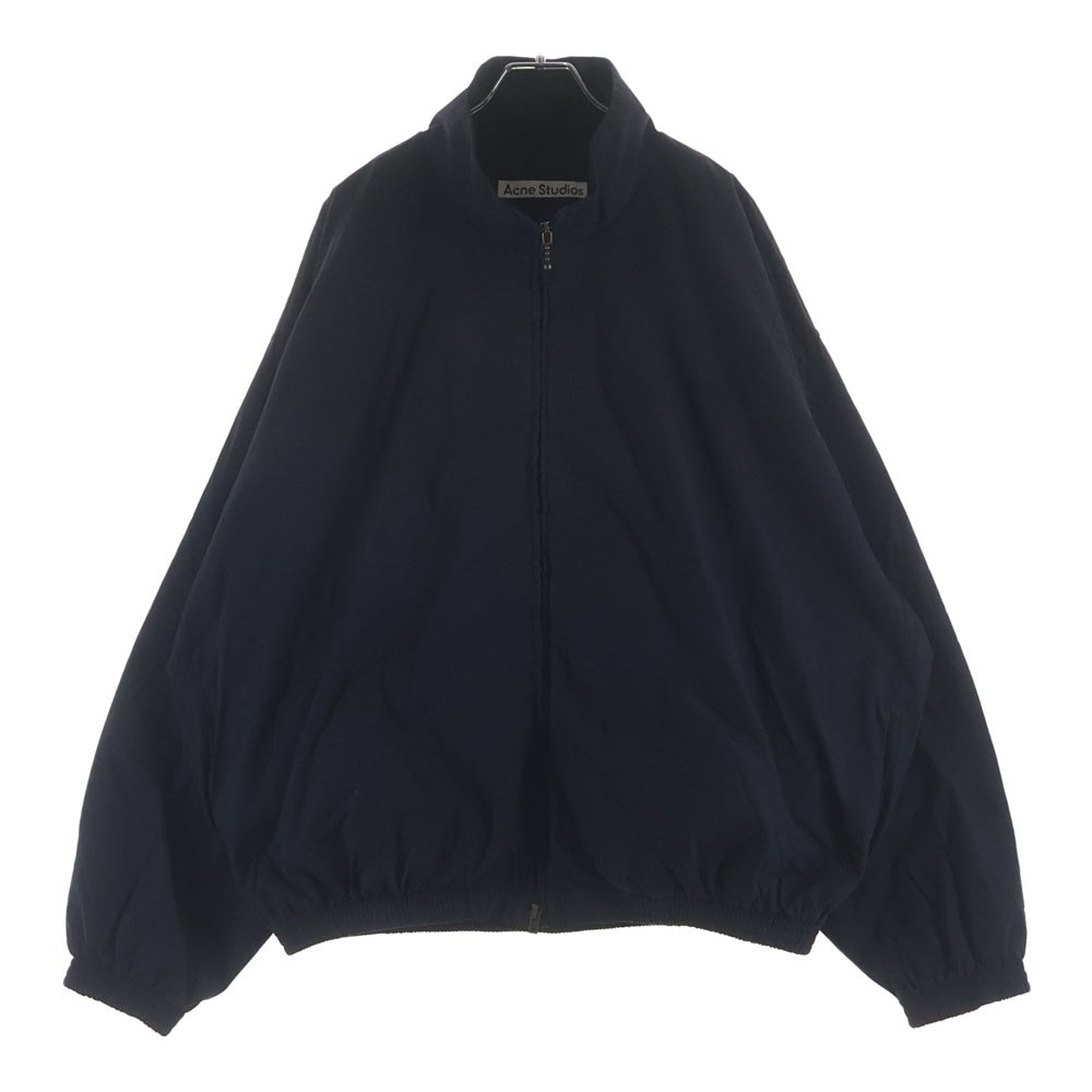 Acne Studios(アクネ ストゥディオズ) LOGO ZIPPER JACKET B90791 ダスト加工 ロゴジップアップ ナイロンジャケット ブラック