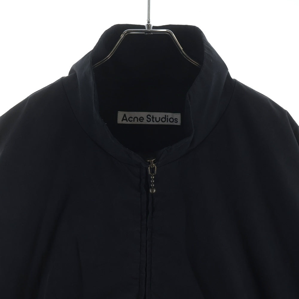 Acne Studios(アクネ ストゥディオズ) LOGO ZIPPER JACKET B90791 ダスト加工 ロゴジップアップ ナイロンジャケット ブラック
