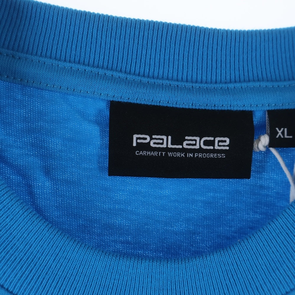 Palace Skateboards(パレススケートボーズ) ×Carhartt Heart T-SHIRT Safety Blue ハート Tシャツ セーフティブルー XL
