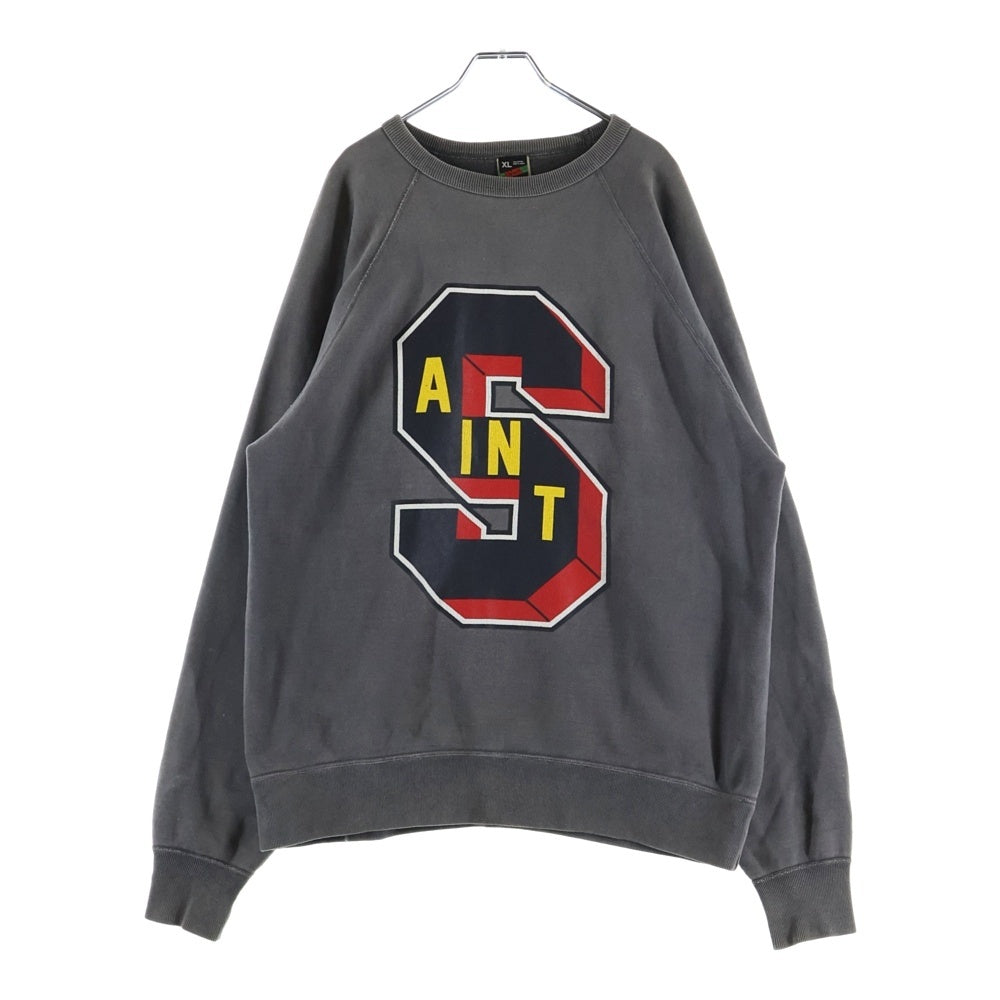 SAINT MICHAEL(セントマイケル) 22AW ×DENIM TEARS DT CREW SWT デニムティアーズ 両面プリント クルーネック スウェット トレーナー ブラック SM-A22-0000-050