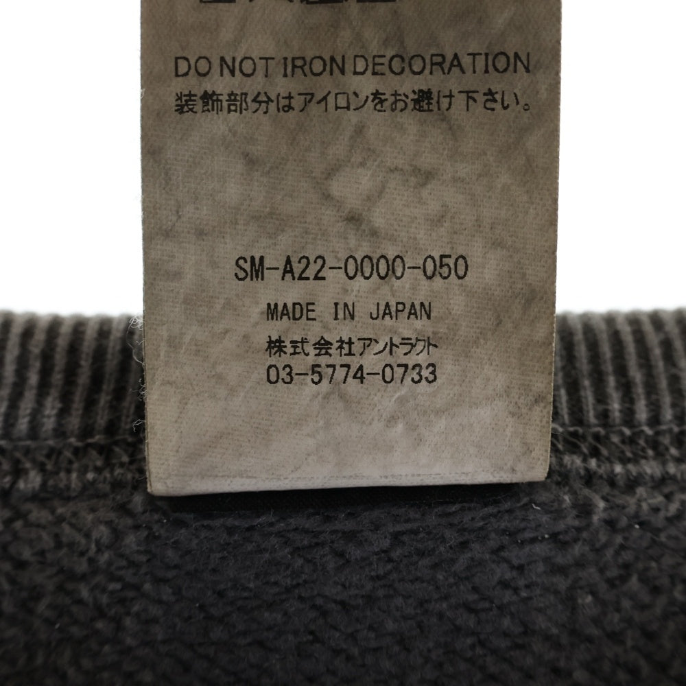 SAINT MICHAEL(セントマイケル) 22AW ×DENIM TEARS DT CREW SWT デニムティアーズ 両面プリント クルーネック スウェット トレーナー ブラック SM-A22-0000-050