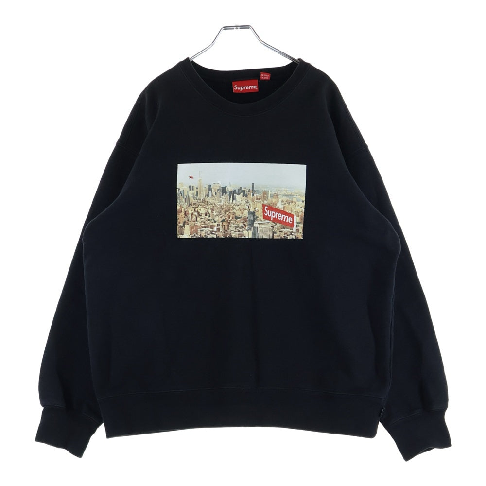 SUPREME(シュプリーム) 20AW AERIAL CREWNECK BLACK XL エアリアル クルーネック プリント スウェット トレーナー ブラック