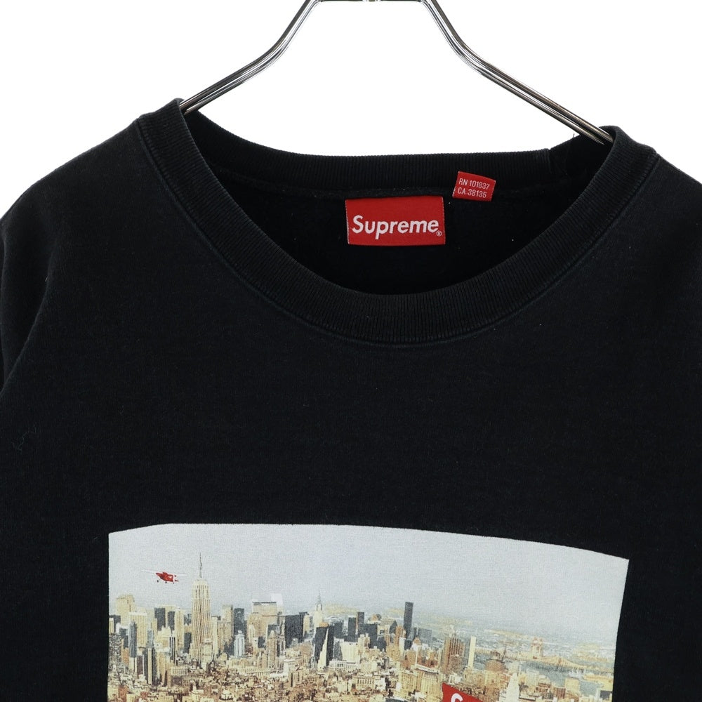 SUPREME(シュプリーム) 20AW AERIAL CREWNECK BLACK XL エアリアル クルーネック プリント スウェット トレーナー ブラック