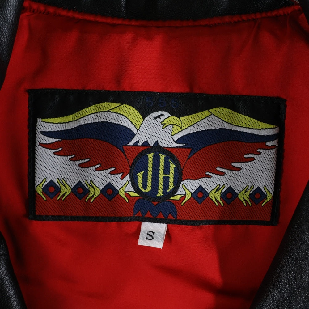 JEFFHAMILTON(ジェフハミルトン) ×NBA ChicagoBulls Champions Leather Jacket シカゴブルズ 優勝記念 レザージャケット ブラック