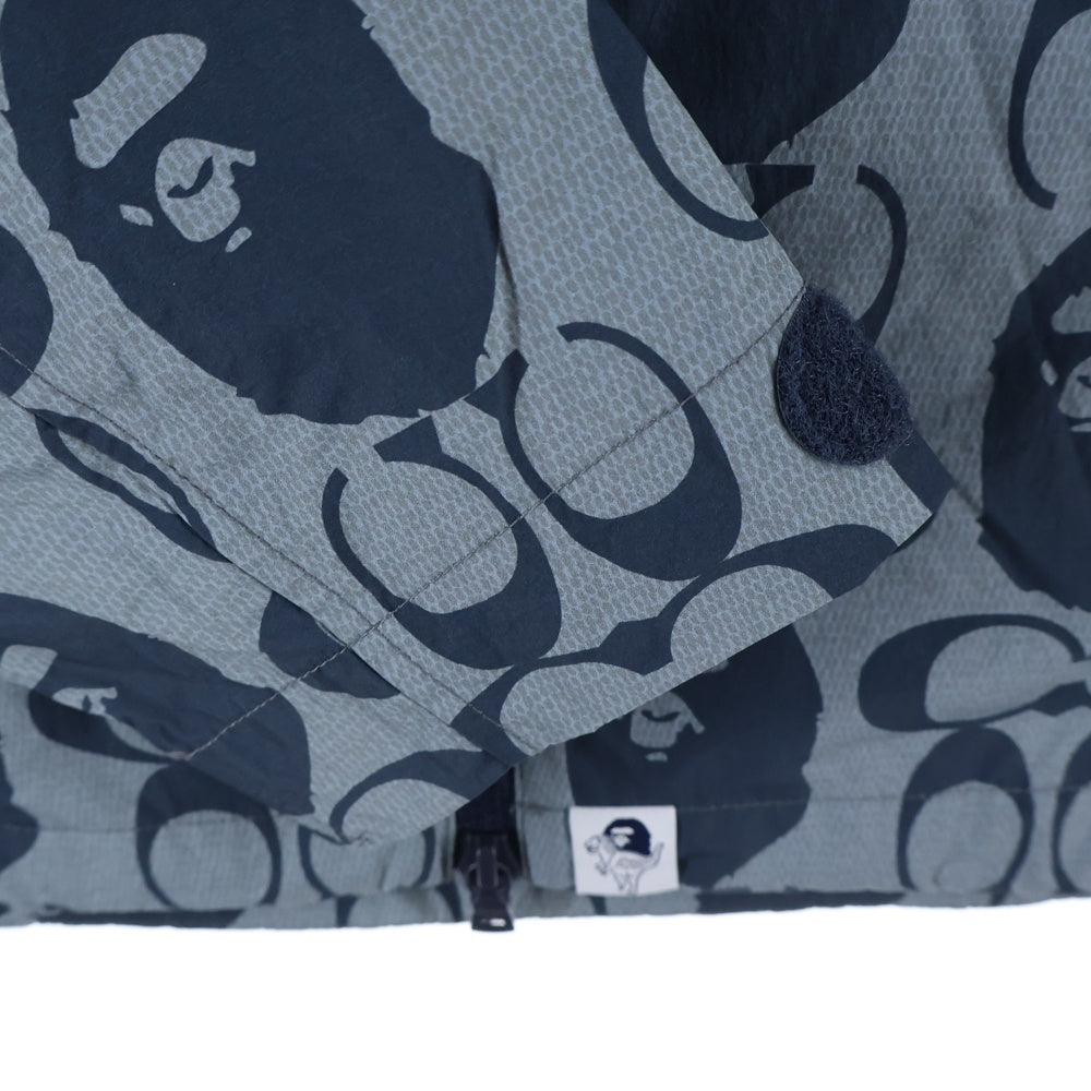 A BATHING APE(アベイシングエイプ) ×COACH WINDBREAKER 001LJH731901C ×コーチ ウィンドブレーカー ナイロンジャケット グレー