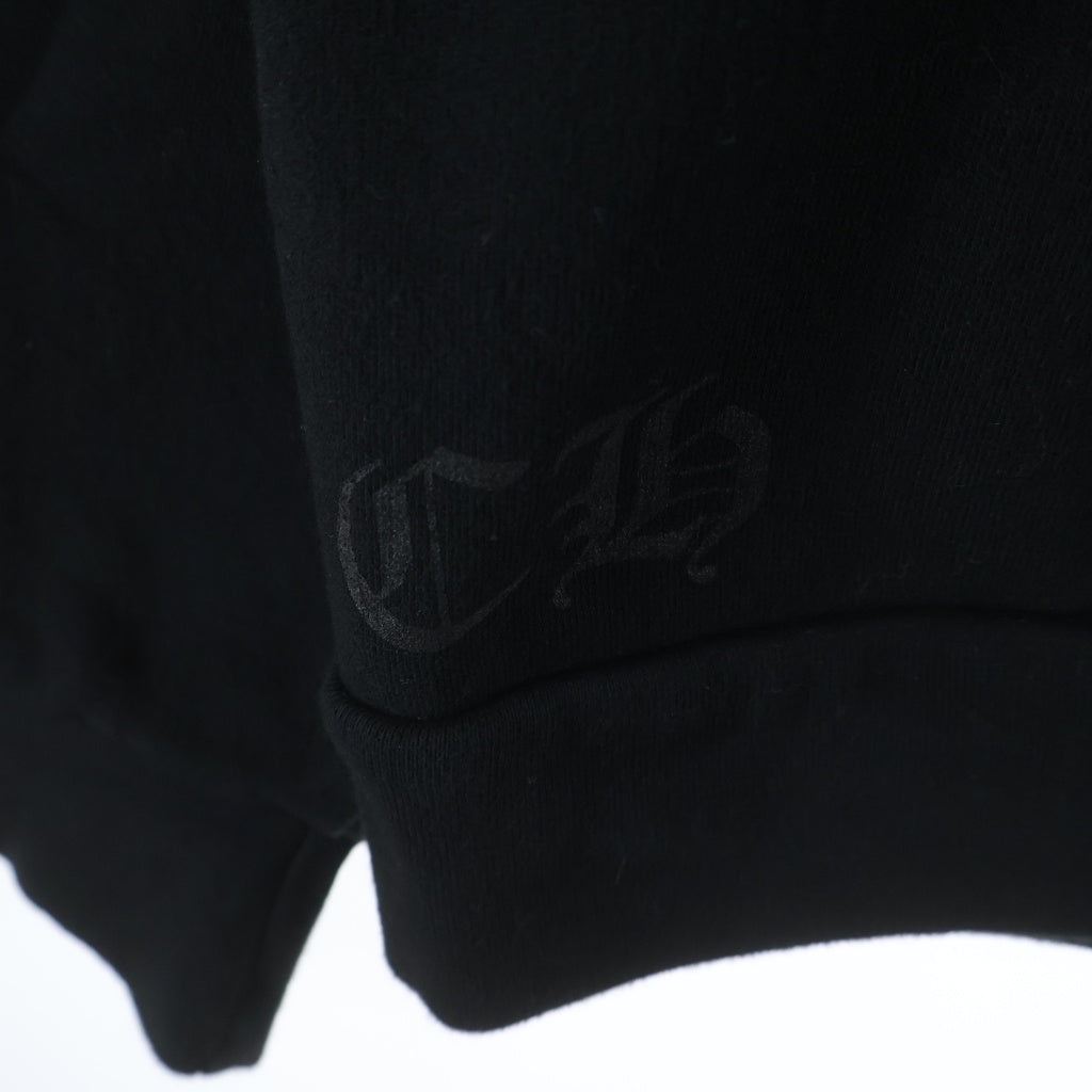CHROME HEARTS(クロムハーツ) Horseshoe Arm Floral Cross L/S Sweatshirt ホースシュー アームフローラルクロス クルーネック スウェットトレーナー ブラック Lサイズ