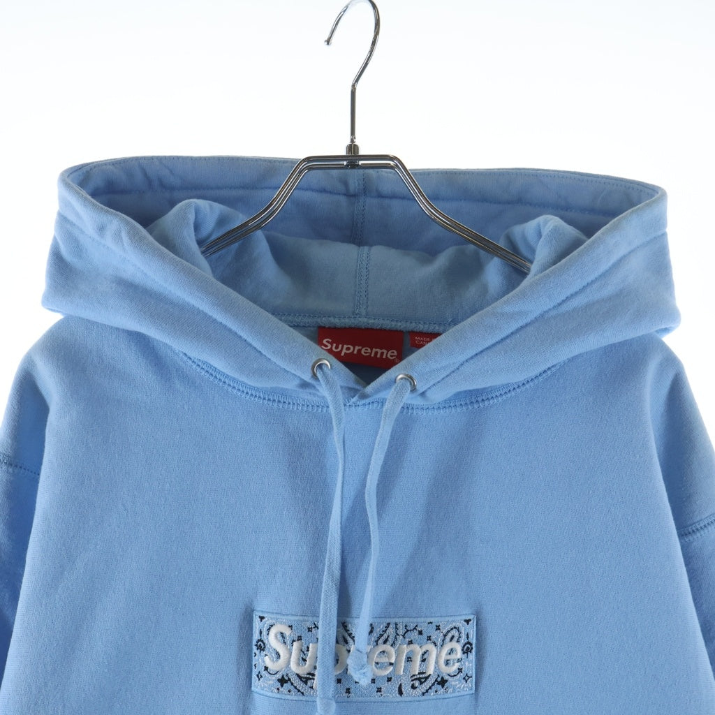 SUPREME(シュプリーム) 19AW Bandana Box Logo Hooded Sweatshirts バンダナボックスロゴフーデッドスウェットシャツ ロゴ刺繍プルオーバースウェットパーカー