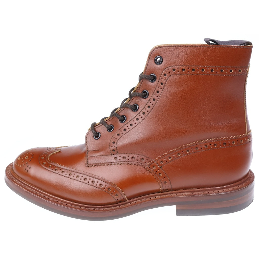 Tricker's(トリッカーズ) MALTON COMMANDO SOLE マルトン コマンドソール ウイングチップ レースアップ レザー カントリーブーツ ブラウン UK10 M2508