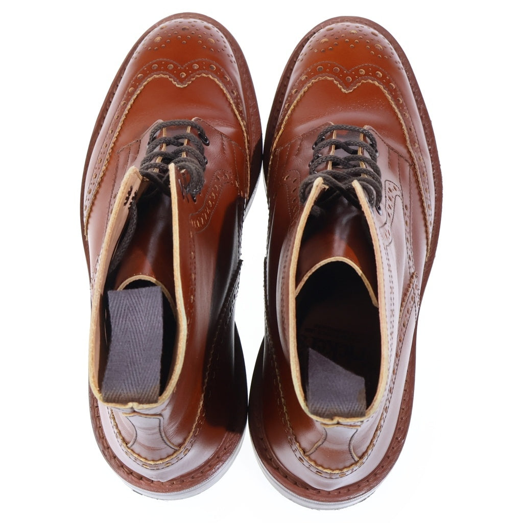 Tricker's(トリッカーズ) MALTON COMMANDO SOLE マルトン コマンドソール ウイングチップ レースアップ レザー カントリーブーツ ブラウン UK10 M2508
